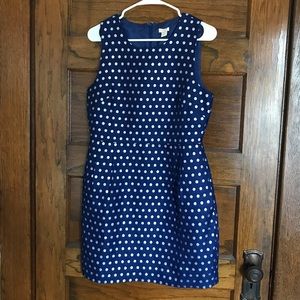 J. Crew Blue Polka Dot Dress
